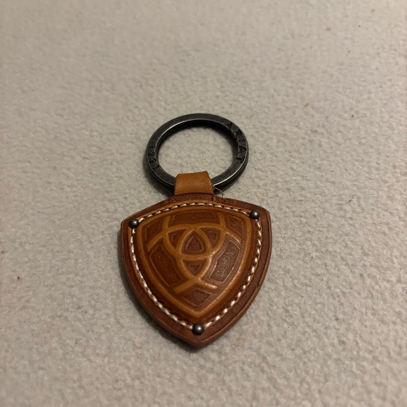 Ariat Leather Key ring Keychain Fob - Picture 1 of 3